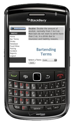 Bartender Toolkit using Blackberry Bartender Toolkit using Blackberry